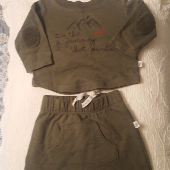 hunter green baby boy outfit